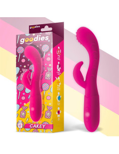 GOODIES Cakey – wibrator G-Spot z króliczkiem, silikonowy fuksja