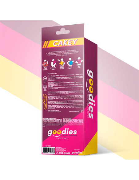 GOODIES Cakey – wibrator G-Spot z króliczkiem, silikonowy fuksja