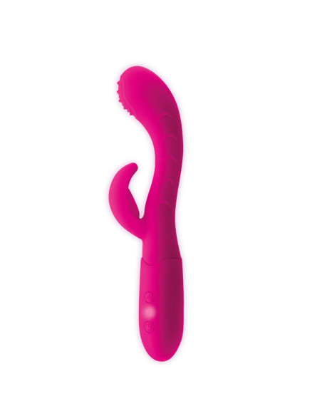 GOODIES Cakey – wibrator G-Spot z króliczkiem, silikonowy fuksja