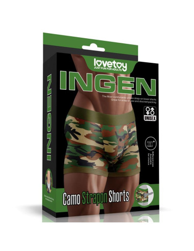 LOVETOY Camo Strapon Shorts – bokserki strap-on unisex