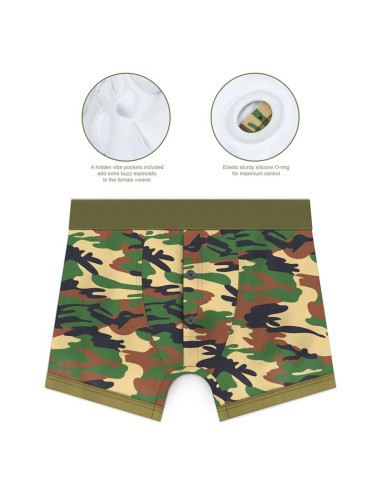 LOVETOY Camo Strapon Shorts – bokserki strap-on unisex