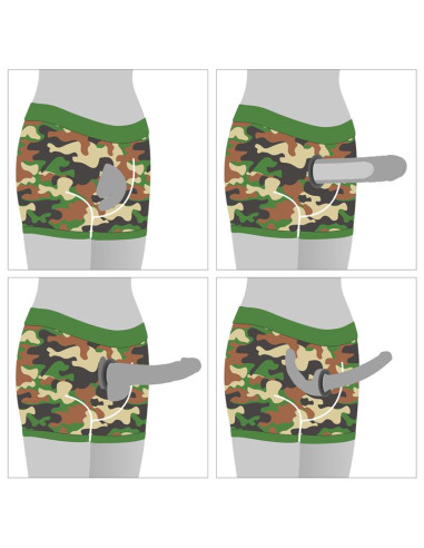 LOVETOY Camo Strapon Shorts – bokserki strap-on unisex