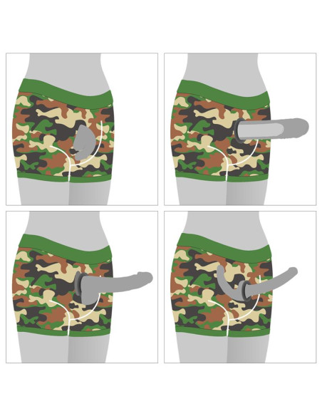 LOVETOY Camo Strapon Shorts – bokserki strap-on unisex