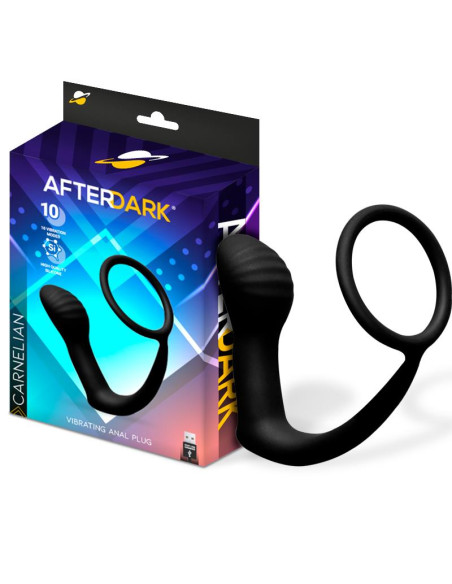 Afterdark Carnelian — wibrujący korek analny z pierścieniem