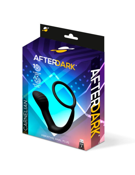 Afterdark Carnelian — wibrujący korek analny z pierścieniem