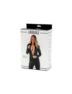 AMORABLE skórzany catsuit z suwakiem — elegancki catsuit 2