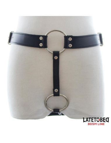 LATETOBED Chastity String Pants — regulowane stringi cnoty