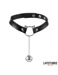 Latetobed choker z obręczą i dzwoneczkiem