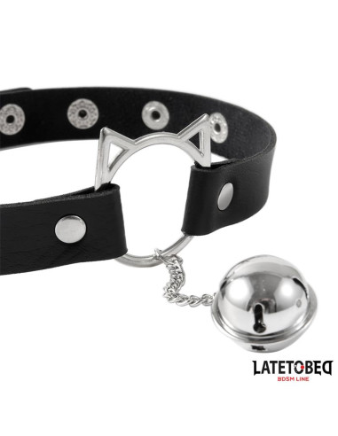 Latetobed choker z obręczą i dzwoneczkiem