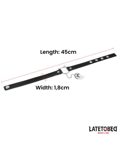 Latetobed choker z obręczą i dzwoneczkiem