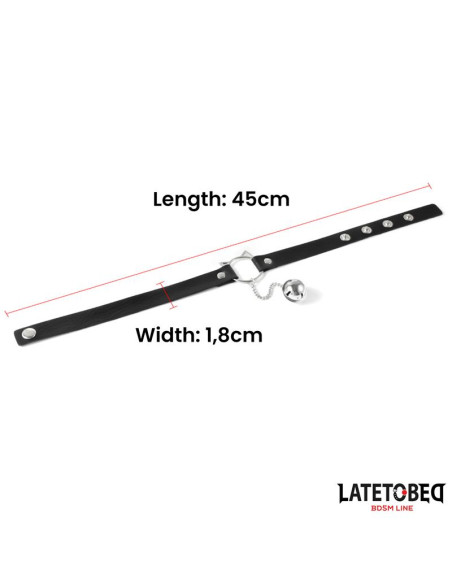 Latetobed choker z obręczą i dzwoneczkiem