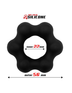 BEAST RINGS Cock Ring Liquid Silicone 2,2 cm — czarny 2