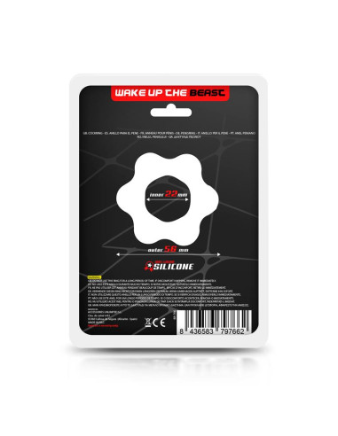 BEAST RINGS Cock Ring Liquid Silicone 2,2 cm — czarny