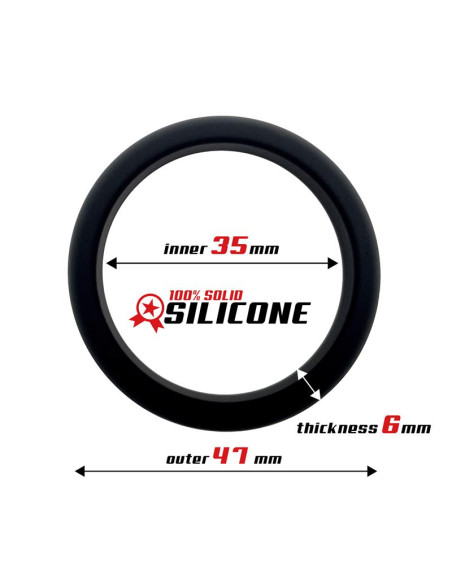 Beast Rings Solid Silicone – pierścień 3,5 cm, czarny