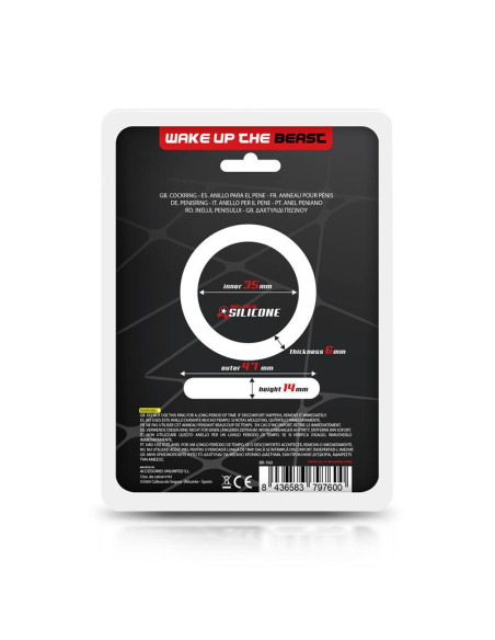 Beast Rings Solid Silicone – pierścień 3,5 cm, czarny