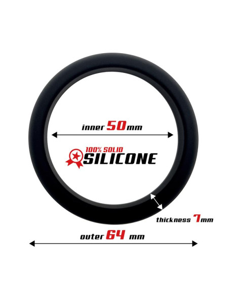 Beast Rings Solid Silicone 5 cm — pierścień erekcyjny, czarny