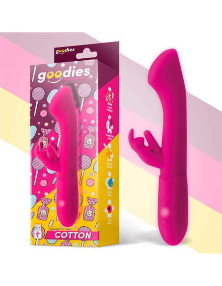 GOODIES Cotton – wibrator G-Spot z króliczkiem, silikonowy, USB