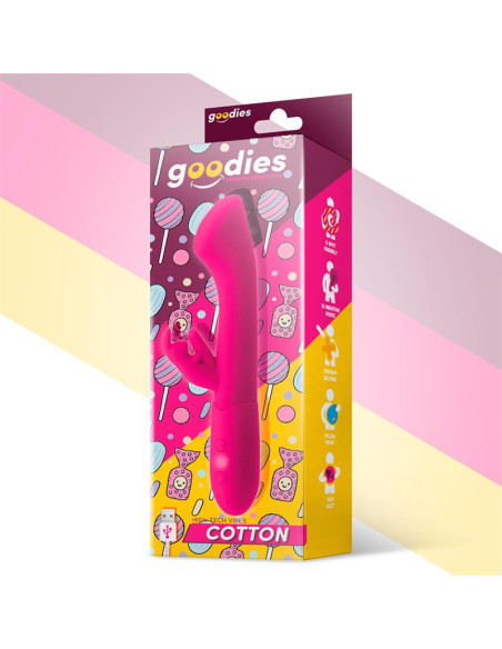 GOODIES Cotton – wibrator G-Spot z króliczkiem, silikonowy, USB