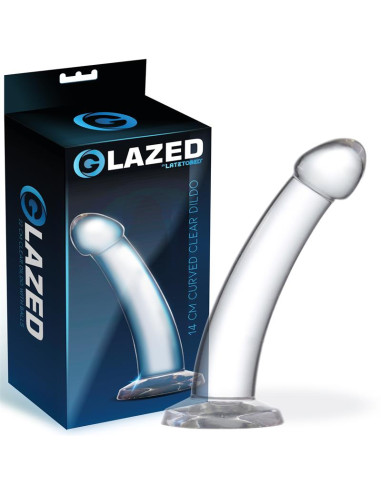 Glazed Curved Dildo Crystal 14 cm — eleganckie, wygięte dildo