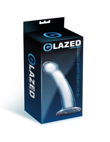 Glazed Curved Dildo Crystal 14 cm — eleganckie, wygięte dildo