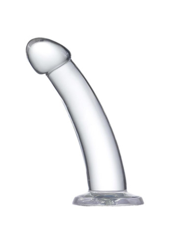 Glazed Curved Dildo Crystal 14 cm — eleganckie, wygięte dildo