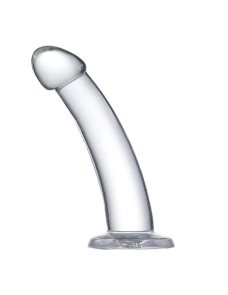 Glazed Curved Dildo Crystal 14 cm — eleganckie, wygięte dildo