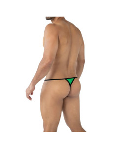 CUT4MEN Fluo Pouch V-String zielony — regulowany męski string 2