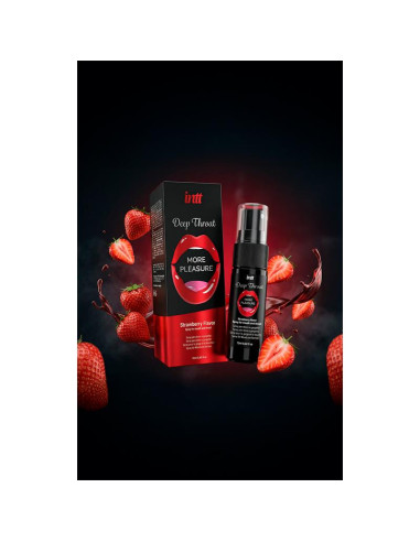 INTT Deep Throat Spray truskawkowy 12 ml — dyskretny spray do ust