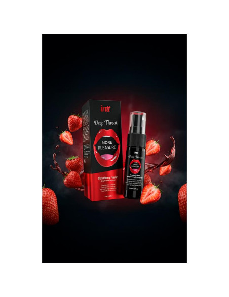 INTT Deep Throat Spray truskawkowy 12 ml — dyskretny spray do ust