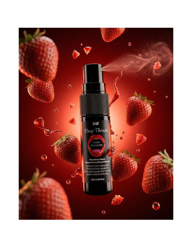 INTT Deep Throat Spray truskawkowy 12 ml — dyskretny spray do ust