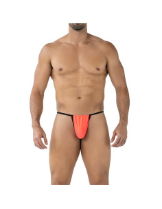 CUT4MEN Fluo Pouch V-String Tangerine – regulowany string męski