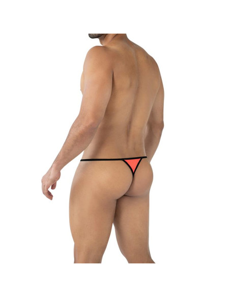 CUT4MEN Fluo Pouch V-String Tangerine – regulowany string męski