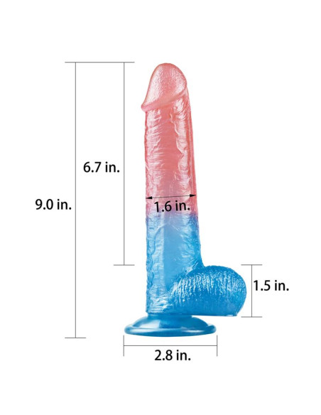 LOVETOY Dazzle Studsv 9 – realistyczne dildo 23 cm