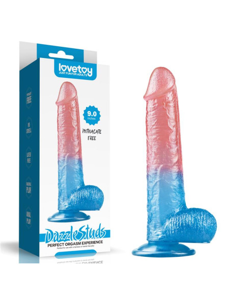 LOVETOY Dazzle Studsv 9 – realistyczne dildo 23 cm