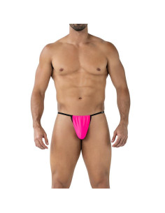 CUT4MEN Fluo Pouch V-String Hot Pink – regulowany męski string