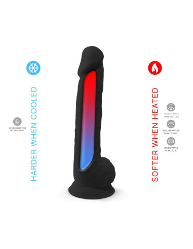 SilexD Dildo Dual Density Model 1 – realistyczne, czarne