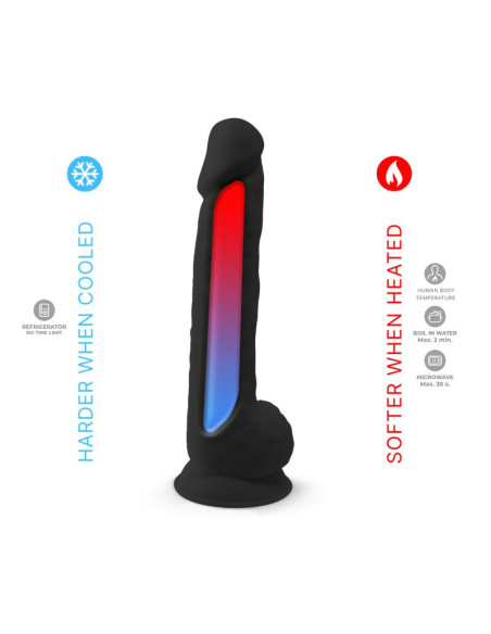 SilexD Dildo Dual Density Model 1 – realistyczne, czarne