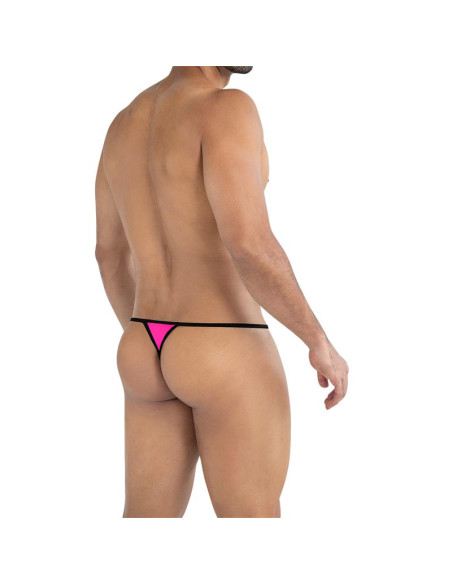 CUT4MEN Fluo Pouch V-String Hot Pink – regulowany męski string