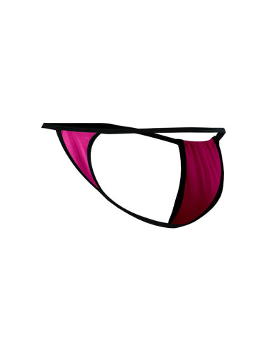 CUT4MEN Fluo Pouch V-String Hot Pink – regulowany męski string