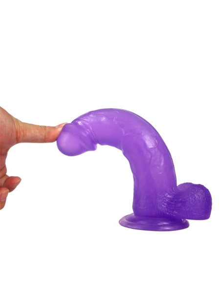 LOVETOY Dildo Jelly Studs 8 – fioletowe 20 cm