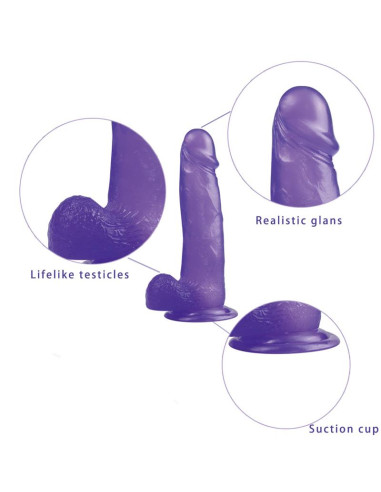 LOVETOY Dildo Jelly Studs 8 – fioletowe 20 cm