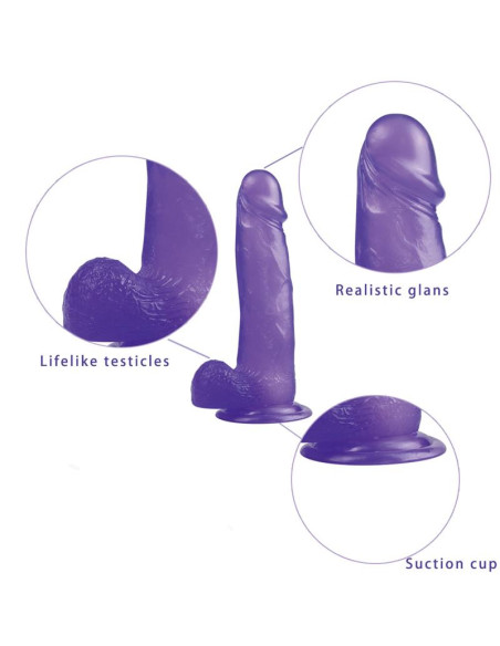 LOVETOY Dildo Jelly Studs 8 – fioletowe 20 cm