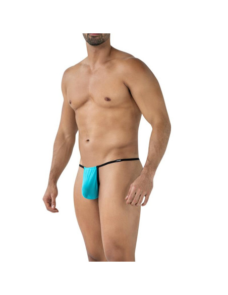 CUT4MEN Fluo Pouch V-String Turquoise — elegancki string męski