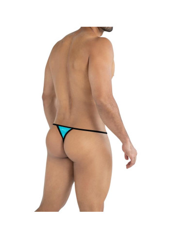 CUT4MEN Fluo Pouch V-String Turquoise — elegancki string męski