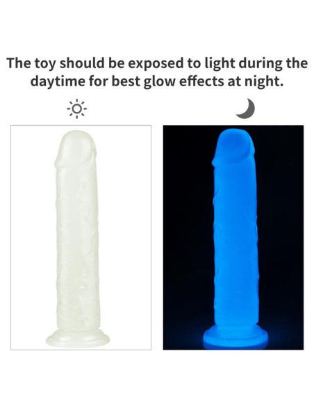 Lovetoy Lumino 8 Blue Light — eleganckie dildo z podświetleniem