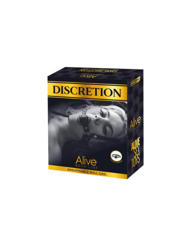 ALIVE Discretion - oddychający knebel czarny