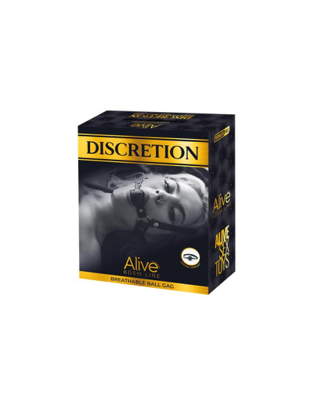 ALIVE Discretion - oddychający knebel czarny