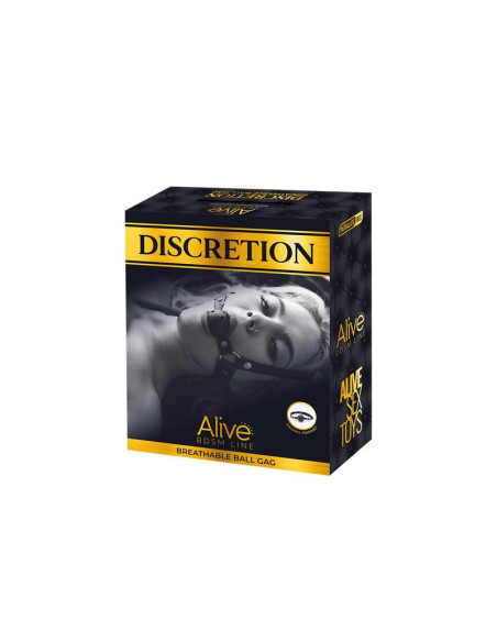 ALIVE Discretion - oddychający knebel czerwony