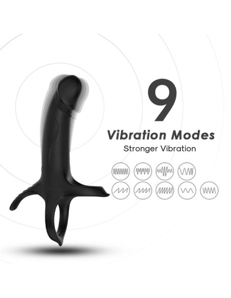 Urban Sky podwójne dildo z wibracją — eleganckie akcesorium