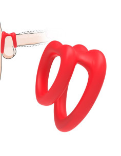 Urban Sky Double Penis Ring — podwójny pierścień silikonowy 2